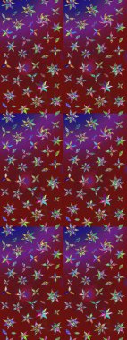 Çiçekli çiçek deseni, suluboya. Kırmızı ve mor renkte çiçekler. Renkli Bahar Teması eskiz kalıbı. Düz Çiçek Elementleri Tasarımı. Raster illüstrasyonu.