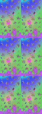 Parlak arkaplanda çiçek kompozisyonu olan suluboya desenleri çiz, ambalajlar, duvar kağıtları, kartpostallar, tebrik kartları, düğün davetiyeleri, romantik etkinlikler vs..