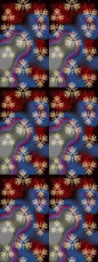 Düz Çiçek Elementleri Tasarımı. Gri ve mavi renkte zarif çiçekli suluboya. Raster illüstrasyonu. Renkli Bahar Teması çizim şablonu.