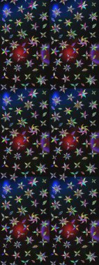 Gri ve mavi renklerde. Küçük çiçekteki sevimli çiçek deseni. Raster illüstrasyonu. Raster deseni. Soyut çiçek çizim kalıbı arkaplanı.