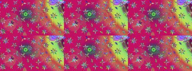 Güzel suluboya yaz çiçekleri deseni..