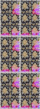 Raster geleneksel, gri renklerde, altın, kusursuz desen. Barok tarzında kusursuz bir doğulu süsü..