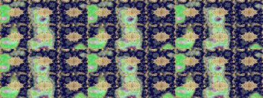 Altın elementli mavi renkler. Raster altın çiçek süsü brokar kumaş ve cam desenli. Altın şablonu çiz. Çiçek desenli altın metal..