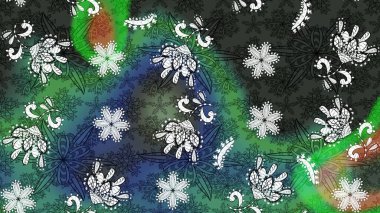 Eskiz modeli etnik tasarım. Yatak çarşafları, ceket, paket tasarımı, kumaş ve moda kavramları için tekstil baskısı. Çiçekleri, deniz kabukları, mandalaları ve suluboya efektleri olan deniz altyapısı.