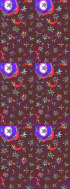 Raster Henna tarzı. Sınır Kızılderili çiçekli paisley patten. Tebrik kartı geçmişi, boyama kitabı, arkaplan ve tekstil için kullanılabilir. Etnik Mandala havlusu. Taslak süsleme izi.