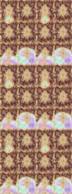 Kahverengi ve altın desenli. Tekrarlayan ögelerle soyut arkaplan çiz. Zarif raster klasik desen.