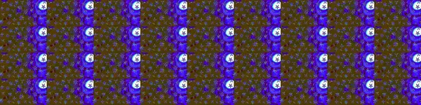 Çiçek duvar kağıdı. Renkli süs kenarı. Hint süsü. Çizim kalıbı. Raster illüstrasyonu. Kahverengi ve mor renklerde.