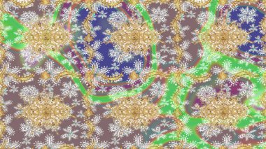 Klasik klasik klasik arka plan. Klasik Raster Golden eskiz kalıbı. Geleneksel oryantasyon süsü. Tarafsız renklerde altın elementlerle çizim deseni.