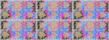 Tarafsız ve gri renklerde altın sarısı elementlerle altın pürüzsüz desen. Raster illüstrasyonu. Tekrarlayan elementlerle soyut arkaplan oluşturun. Kusursuz, klasik altın desen..