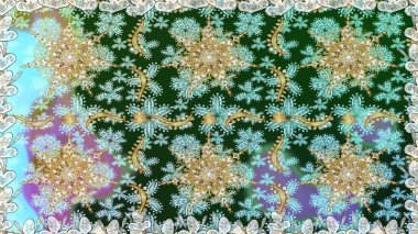 Tarafsız renklerde altın element. Damask pürüzsüz yineleme kalıbı. Barok tarzında altın çiçekli süs. Antika altın tekrarlanabilir duvar kağıdı.