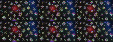 Gri ve mavi renkte yaprakları olan yabani çiçekler. Raster illüstrasyonu. Eskiz arkaplan modeli. Suluboya, elle çizilmiş.