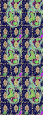 Altın elementlerle mavi renklerde altın desen. Geleneksel klasik altın desen. Raster oryantal süs. Barok tarzında eskiz doğulu süsü..