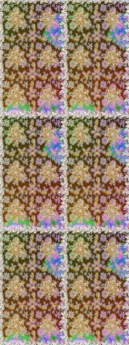 Raster illüstrasyonu. Kahverengi renklerde ve altın elementlerle klasik, pürüzsüz desen.