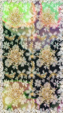 Raster geometrik arka plan. Senin tasarımın için, duvar kağıdı. Altın rengi, kusursuz çizim. Tarafsız ve gri renklerde altın çiçekli altın desenler.