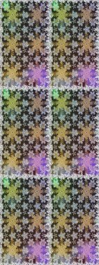 Raster illüstrasyonu. Oriental raster klasik gri, nötr ve altın desenli. Kusursuz soyut arkaplan.