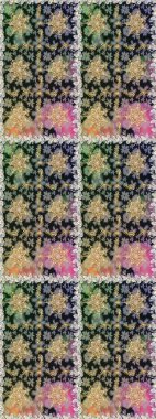 Barok tarzında altın çiçekli süs. Gri ve nötr renklerdeki altın element. Altın çiçekli, pürüzsüz desen. Damask arkaplanı.