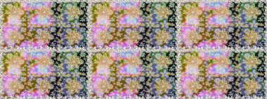 Altın antika ortaçağ dekoratifi, yaprakları ve gri renklerde altın desenli süslemeleri olan pürüzsüz bir şablon. Kusursuz kraliyet lüksü, altın barok kumaş rengi..