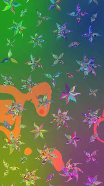 Küçük çiçekte güzel bir çiçek deseni var. Çiçekli çiçek deseni, suluboya. Raster deseni.