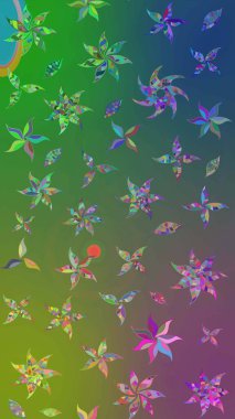 Botanik çizim kalıbı. Raster deseni. Suluboya etkisi. Organik elementler.