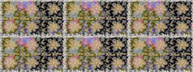 Kusursuz çiçek deseni. Gri ve nötr renklerde grafiksel modern kusursuz desen. Kusursuz raster arka plan. Duvar kâğıdı barok, İspanyol kumaşı.