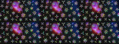 Gri ve mavi renkli Asya tekstili. Suluboya çiçekli çiçek deseni. Raster illüstrasyonu.