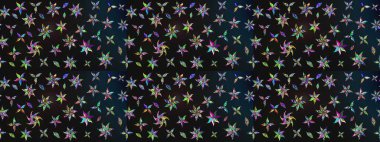 Raster illüstrasyonundaki çiçek desenli çizim. Suluboya tarzında gri ve mavi renkte çiçekler.