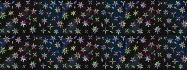 Çizim çiçek deseni duvar kâğıdı olarak kullanılabilir. Gri ve mavi renkte çiçekler. Raster illüstrasyonu.