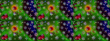 Çiçek yeşili ve siyah eskiz deseni. Raster çiçek izi. Klasik taslak çizimi.