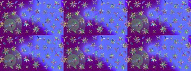 Çiçekli çiçek deseni, suluboya. Raster deseni. Küçük çiçekte güzel bir çiçek deseni..