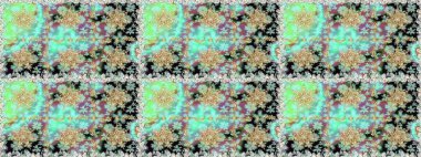 Kusursuz ortaçağ çiçek deseni. Tarafsız renklerde altın. Dekoratif simetri arabesk. Doğum günü kartı, davetiye ya da afiş için iyidir. Raster illüstrasyonu.