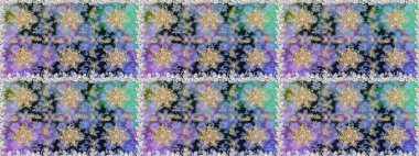 Kusursuz oryantal klasik altın desen. Tarafsız renklerde altın tekrarlayan elementler içeren Raster soyut arkaplanı.