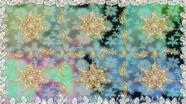 Paisleys zarif çiçek desenli arkaplan duvar kâğıdı çizimi klasik stil, modern 3D çizgili sanat eseri altın ve nötr desenli çiçek yaprakları ve süslemeleri..