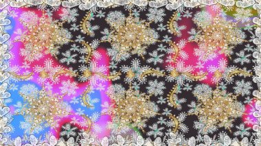 Noel altın kar tanesi kusursuz desen. Sembol bayramı, yeni yıl kutlamaları, altın desenler. Kış kar dokusu duvar kağıdı. Gri renkli altın kar taneleri.