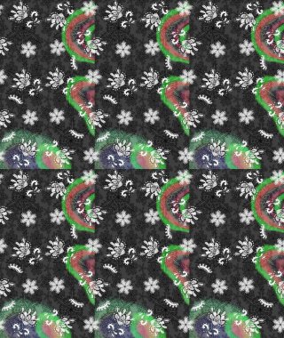 Renkli çizim kalıbı. Raster illüstrasyonu. Çiçek arkaplan. Gri ve yeşil renkli şirin tekstil tarzında. Çiçek duvar kağıdı.