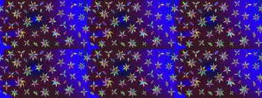 Raster illüstrasyonundaki çiçek desenli çizim. Düz Çiçek Elementleri Tasarımı. Renkli Bahar Teması eskiz kalıbı. Güzel kumaş deseni.