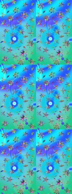 Çocuk stili. Çiçekli eskiz arkaplanı. Renkli Bahar Teması eskiz kalıbı. Düz Çiçek Elementleri Tasarımı.