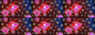 Küçük çiçekteki sevimli çiçek deseni. Robot resim. Raster illüstrasyonu.