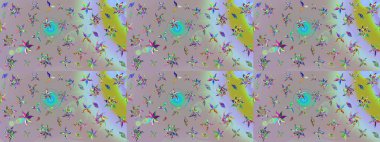 Çiçek desenli raster, nötr ve gri çizgi grafik desenli soyut raster arkaplan. Modern stil dokusu.