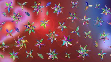 Raster deseni. Suluboya etkisi. Organik elementler. Botanik çizim deseni.