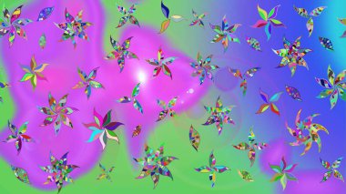 Tekstil veya kitap kapakları, imalat, duvar kağıtları, baskı, hediye paketi ve yapıştırma kitabı için çiçek eskizi geçmişi. Küçük çaplı çiçeklerdeki basit şirin desenler. Raster illüstrasyonu.