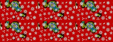 Kırmızı ve nötr el çizimi. Karalama çiçekleri çizim kalıbı. Sanat ilham verici ve nötr tarzda çiçekler ve arka plan bırakır. Raster deseni.