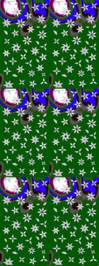 Güzel kumaş deseni. Renkli Bahar Teması eskiz kalıbı. Raster illüstrasyonundaki çiçek desenli çizim. Düz Çiçek Elementleri Tasarımı.