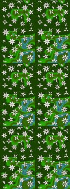 Çiçekler suluboya eskiz deseni. Raster Stili kumaş deseni.