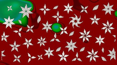 Kırmızı ve nötr renklerde çiçekler. Çiçek desenli eskiz, darbeler, sıçramalar, yaz çiçekleri. Raster illüstrasyonu.