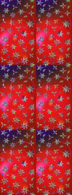 Kırmızı ve kahverengi renkte çiçekler. Hediye ambalaj kağıdı, tebrik kartları, posterler ve pankart tasarımı. Raster düz çiçek çizim deseni.