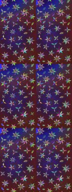 Güzel karalamalı çiçek desenli çizim. Küçük çiçekteki sevimli çiçek deseni. Güzel kumaş deseni. Raster illüstrasyonu.