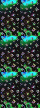 Yapraklı çizim şekli. Şirin, zarif çiçekler Raster illüstrasyonu. Poster ya da kapak için arka plan. Tekstil için figür. Davetiye ve kartpostal tasarımı için dekoratif çiçek unsurları.