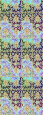 Damask altın soyut çiçek deseni nötr renklerde. Raster illüstrasyonu. Süsleme.