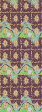 Klasik Raster Golden eskiz kalıbı. Çiçek süsü kumaş deseni, cam, altın elementlerle kahverengi renklerde çiçek desenli metal..