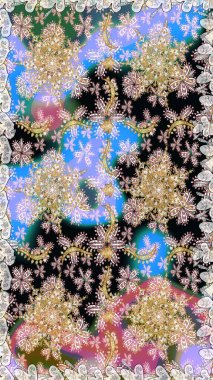 Duvar kâğıdı barok, İspanyol kumaşı. Tarafsız ve bej renklerde grafiksel modern kusursuz desen. Kusursuz çiçek deseni. Kusursuz raster arkaplanı.